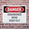 Signmission Abandoned Mine Keep Out Danger Sign, Plastic, 14in W x 10in L, 2PK OS-2PACK-DS-P-1014-L-1886 - alternate 5